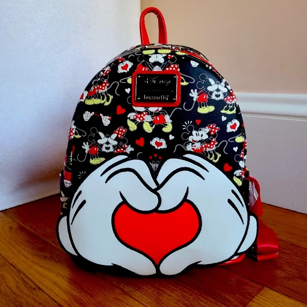 Loungefly Mickey and Minnie Mouse Love Mini Backpack NWT
